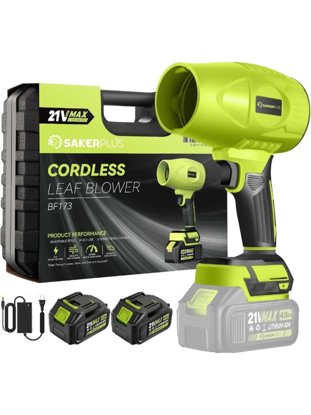 Portable Cordless Leaf Blower & Dust Cleaner - Handheld Lawn Care Tool, 2